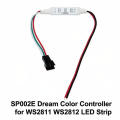 SP002E 3 Chave Mini Controlador RGB Micro-Controlador para DC5-24V Pixels Sonho Cor WS2811 WS2812B Tira CONDUZIDA